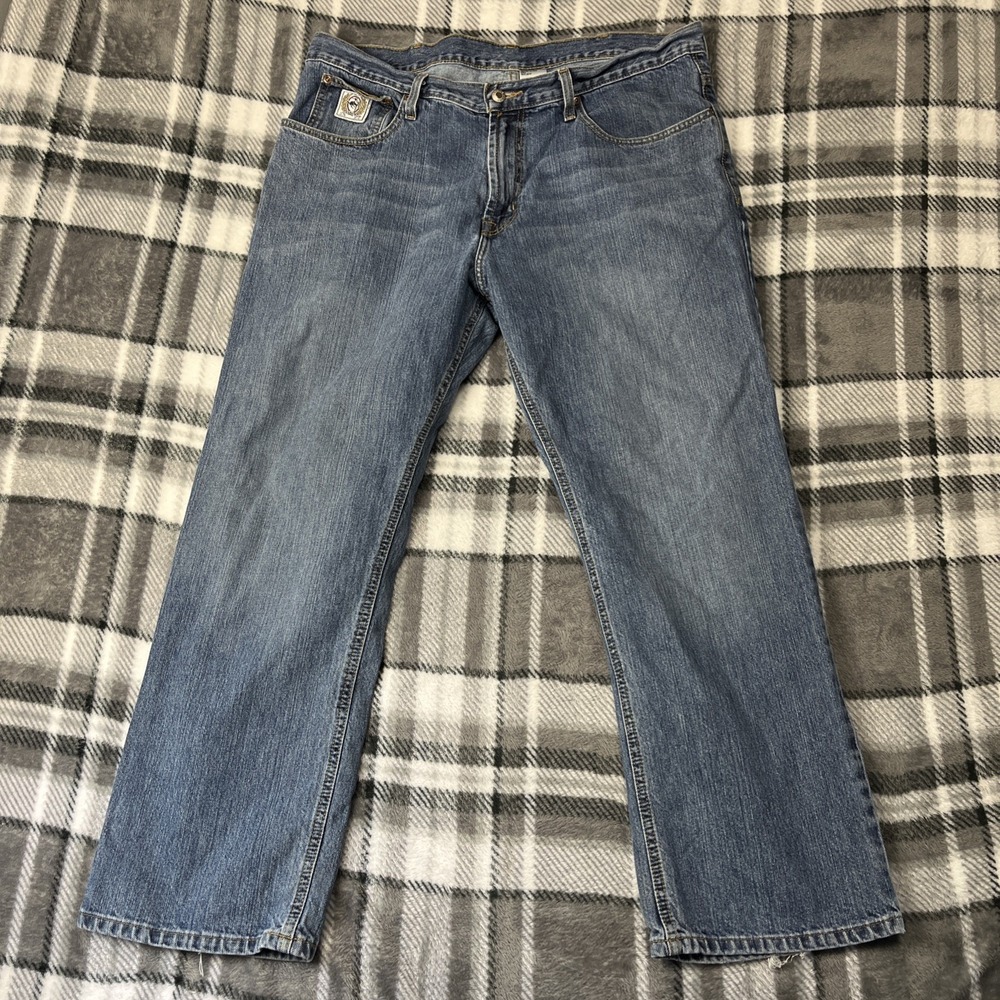 Cinch White Label Jeans 38x30 Dark Wash Western Workwear Relaxed Straight Rodeo